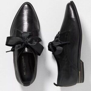 Kelsi Dagger Brooklyn Bow Oxford Flats - Black